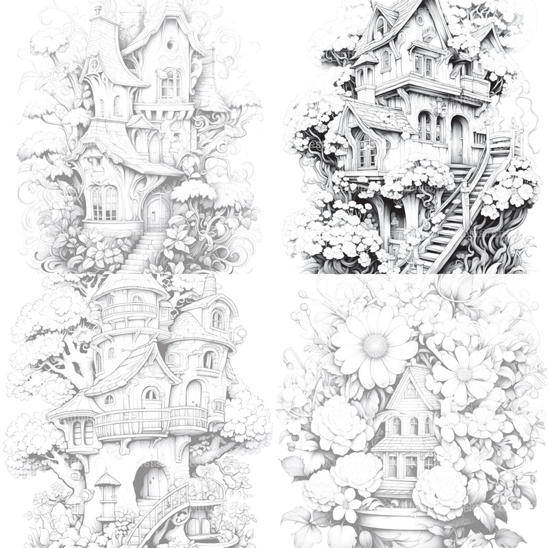 Blooming House Coloring Book - CraftNest - Digital Crafting and Art