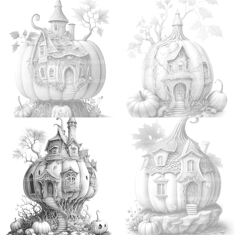 Pumpkin Fairy House Coloring Book - CraftNest - Digital Crafting and Art