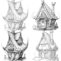 Viking Tiny House Coloring Book - CraftNest - Digital Crafting and Art