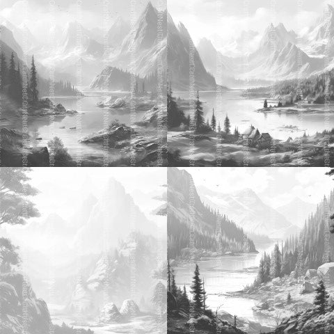 Landscape Scenes Coloring Book - CraftNest - Digital Crafting and Art