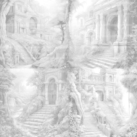 Lost Ruins Coloring Book - CraftNest - Digital Crafting and Art