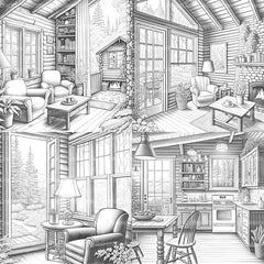 Cozy Cabins Coloring Book - CraftNest - Digital Crafting and Art