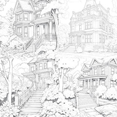 Autumn House Coloring Book - CraftNest - Digital Crafting and Art