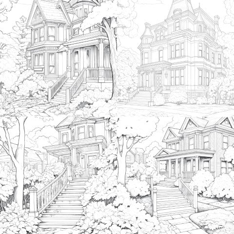 Autumn House Coloring Book - CraftNest - Digital Crafting and Art