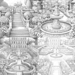 Formal Garden Coloring Book - CraftNest - Digital Crafting and Art