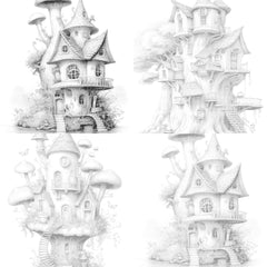 Fairy Houses 2 Coloring Book - CraftNest - Digital Crafting and Art