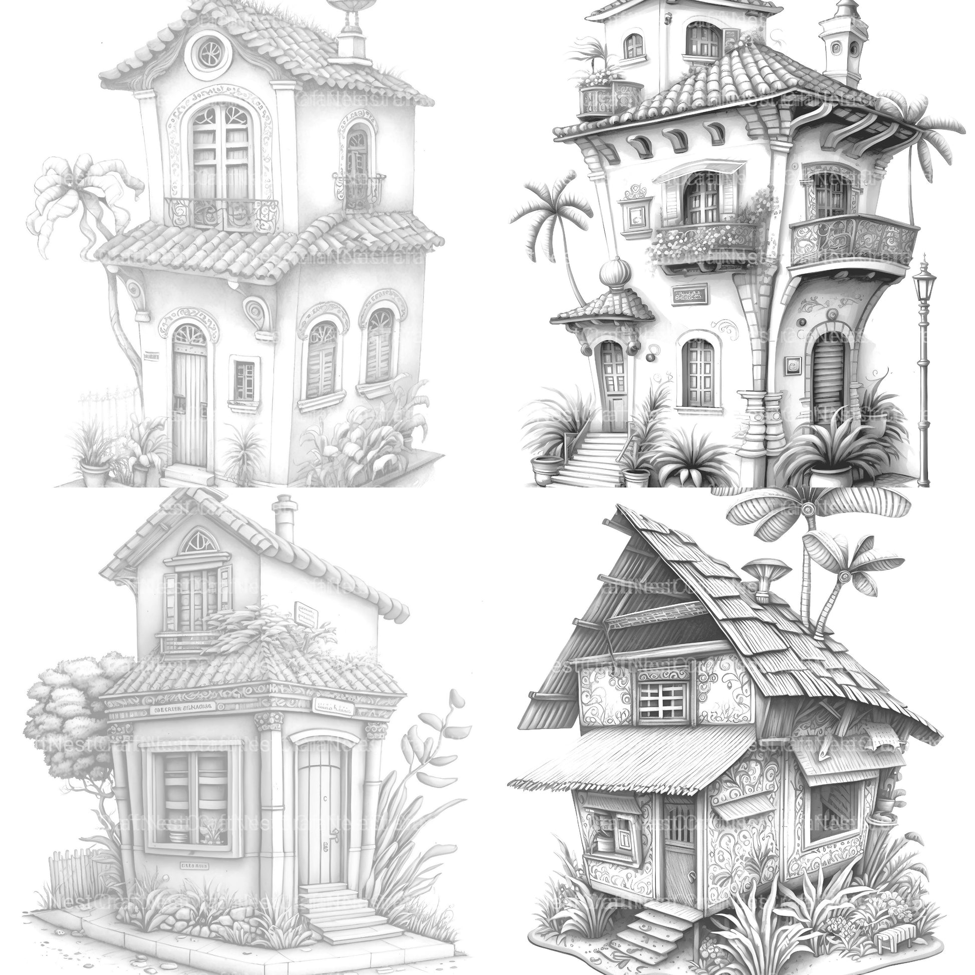 Chile Tiny House Coloring Book - CraftNest - Digital Crafting and Art