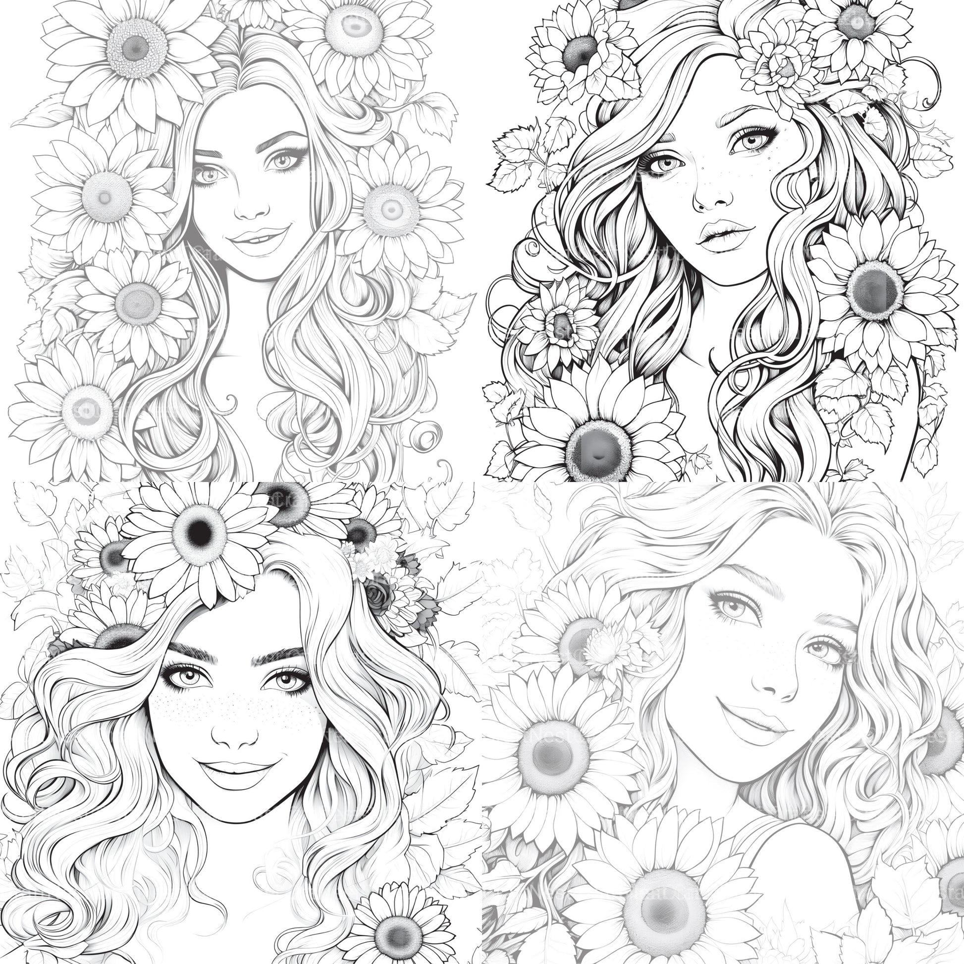 Venetian Carnival Woman Coloring Book - CraftNest - Digital Crafting and Art
