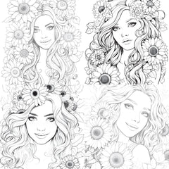 Venetian Carnival Woman Coloring Book - CraftNest - Digital Crafting and Art