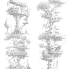 Future Treehouse Coloring Book - CraftNest - Digital Crafting and Art