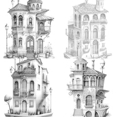 Venetian Tiny House Coloring Book - CraftNest - Digital Crafting and Art
