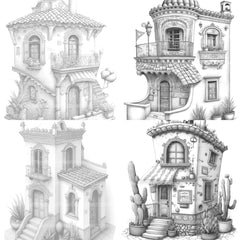 Mexican Tiny House Coloring Book - CraftNest - Digital Crafting and Art