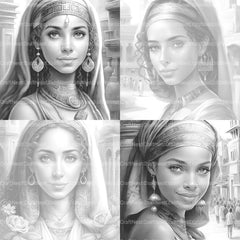 Egyptian Woman Coloring Book - CraftNest - Digital Crafting and Art