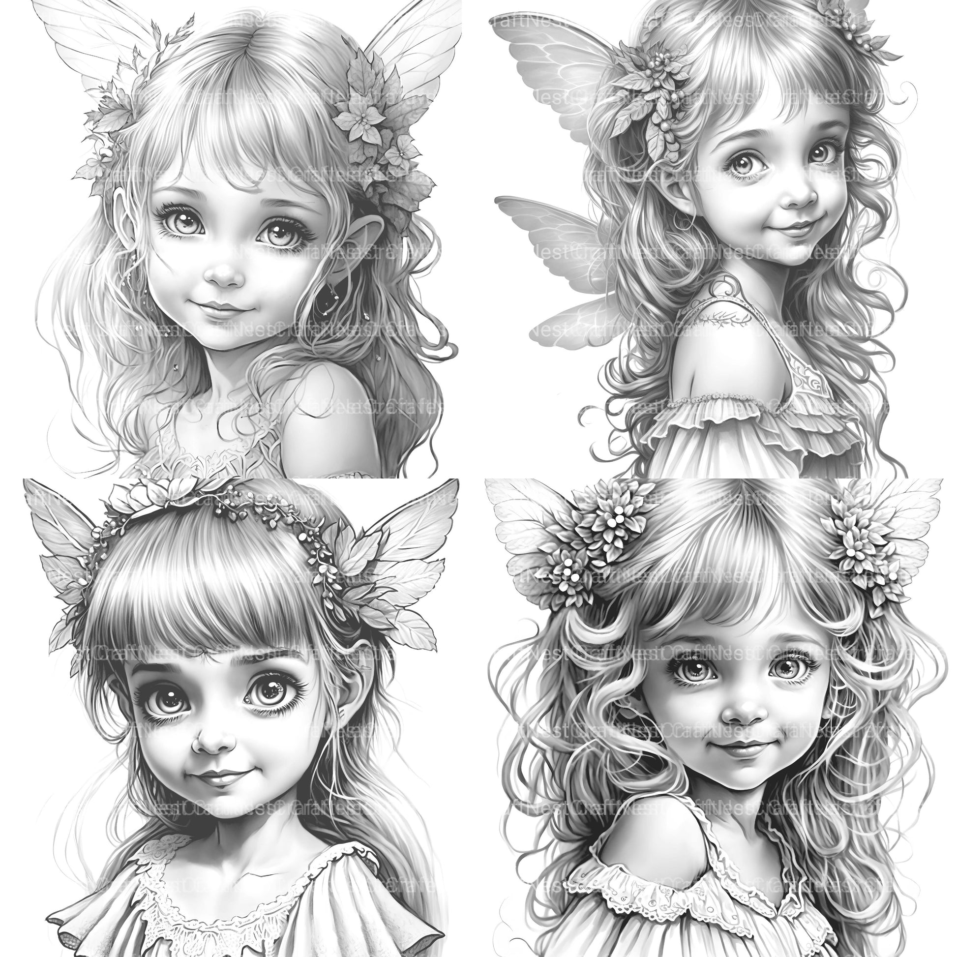 Flower Princess Coloring Book - CraftNest - Digital Crafting and Art