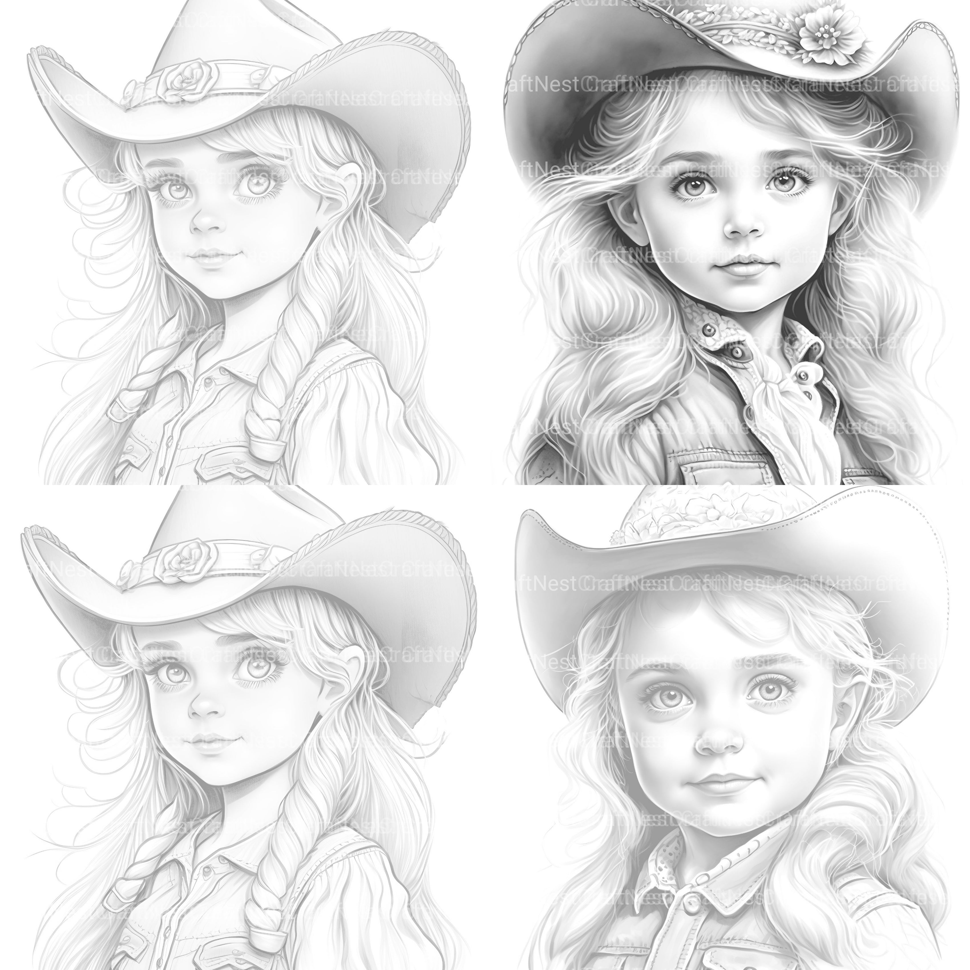 Flower Girl Coloring Book 2 - CraftNest - Digital Crafting and Art