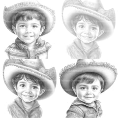 Cute Mexican Boy Coloring Book - CraftNest - Digital Crafting and Art