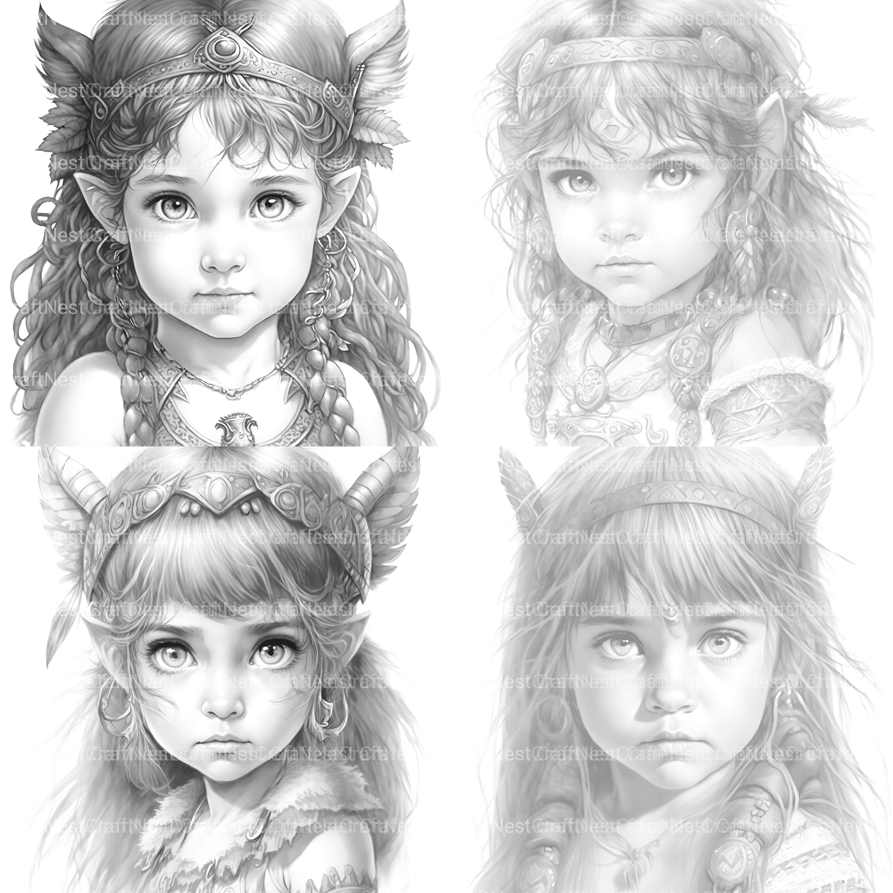 Bavarian Girl Coloring Book 2 - CraftNest - Digital Crafting and Art