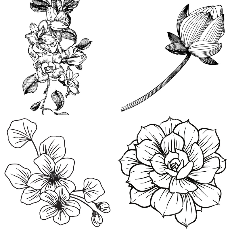 Floral Coloring Book - CraftNest - Digital Crafting and Art