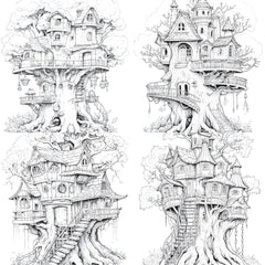 Treehouse Coloring Book - CraftNest - Digital Crafting and Art
