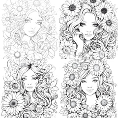 Venetian Carnival Woman Coloring Book - CraftNest - Digital Crafting and Art