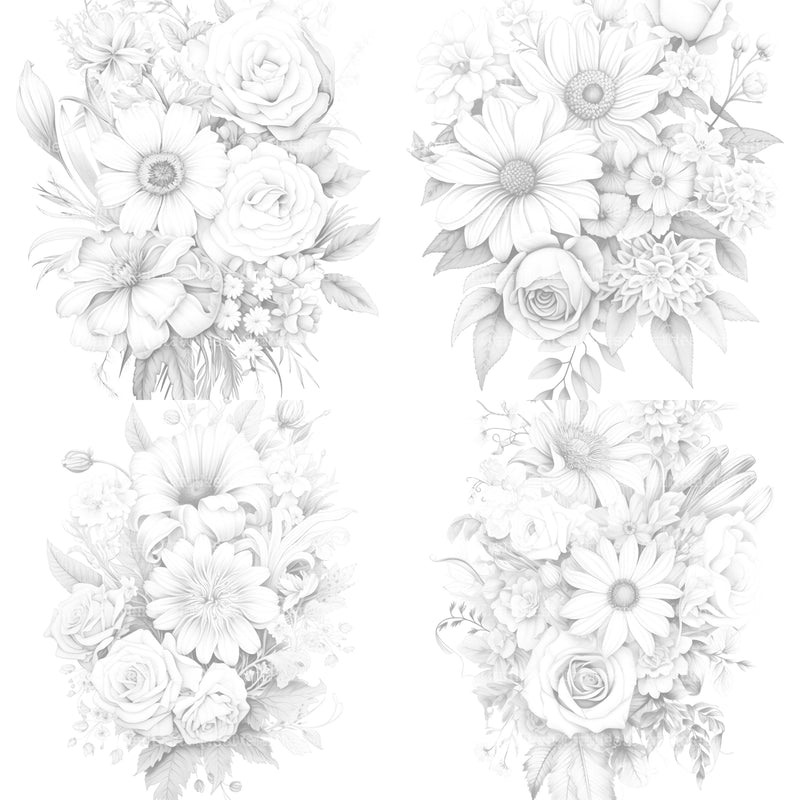 Flower Coloring Book 3 - CraftNest - Digital Crafting and Art