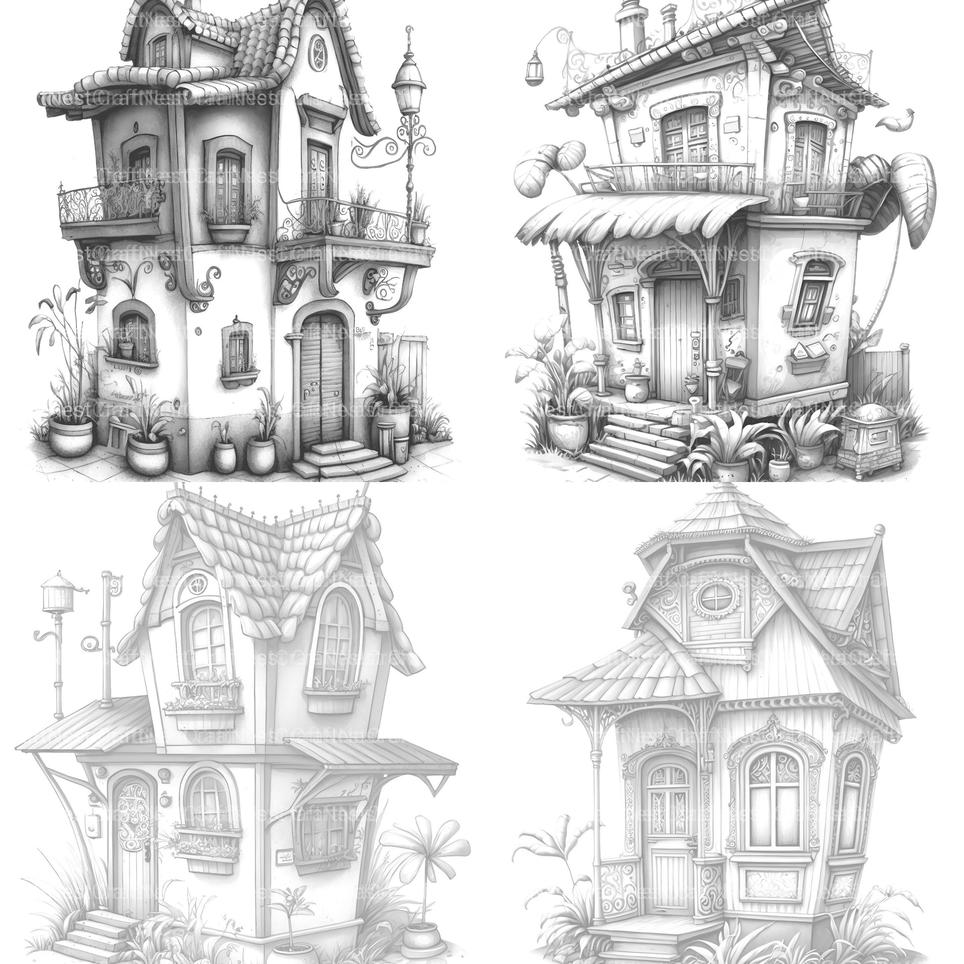 Chile Tiny House Coloring Book - CraftNest - Digital Crafting and Art