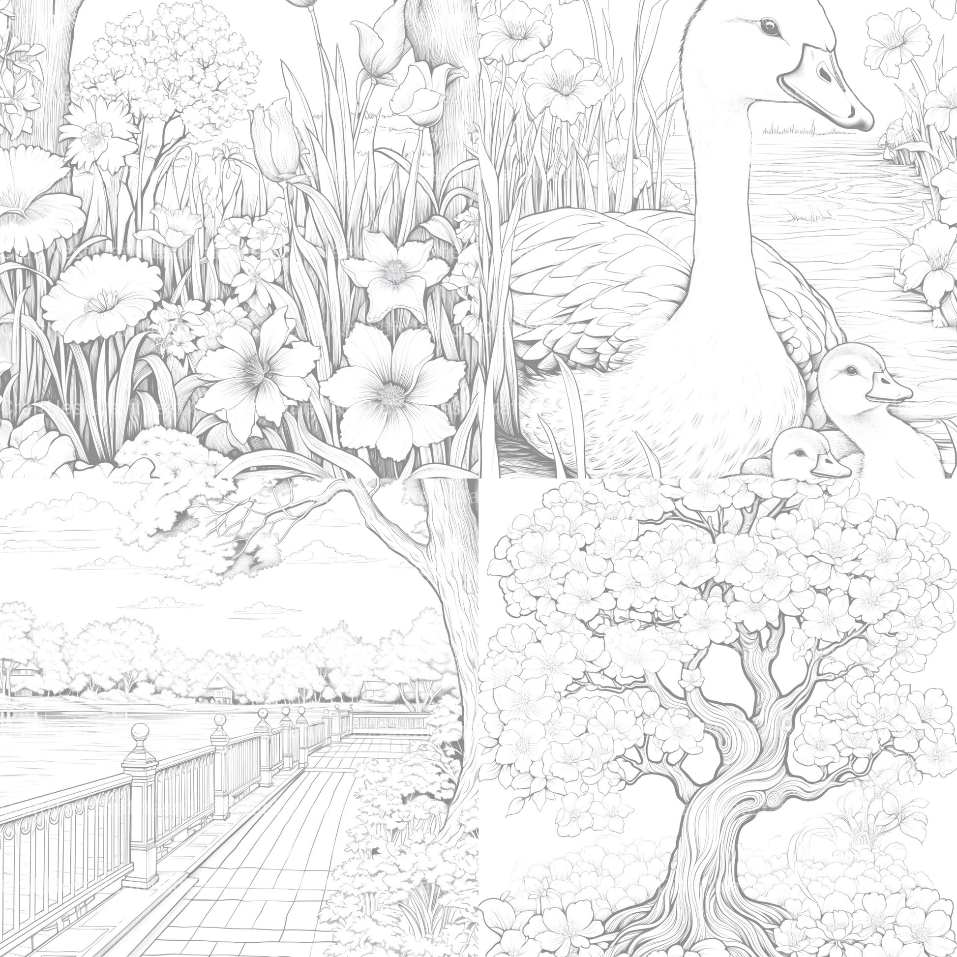 Springtime Garden Coloring Book - CraftNest - Digital Crafting and Art