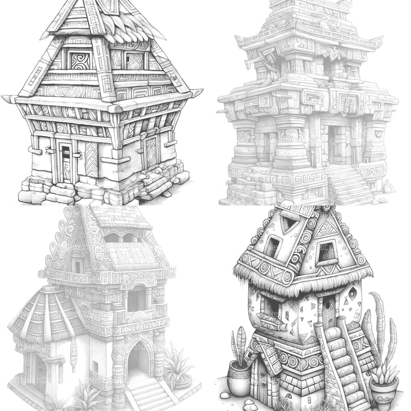Castle Tiny House Coloring Book - CraftNest - Digital Crafting and Art
