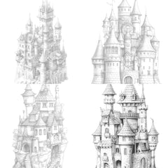 Castle Tiny House Coloring Book 1 - CraftNest - Digital Crafting and Art