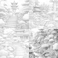 Japanese Garden Coloring Book - CraftNest - Digital Crafting and Art