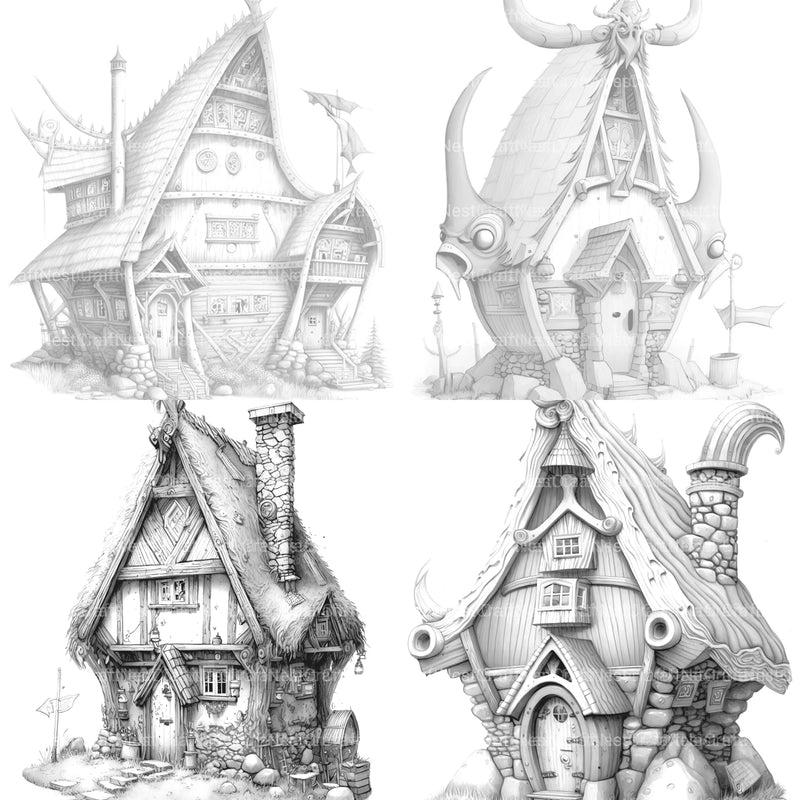 Viking Tiny House Coloring Book - CraftNest - Digital Crafting and Art