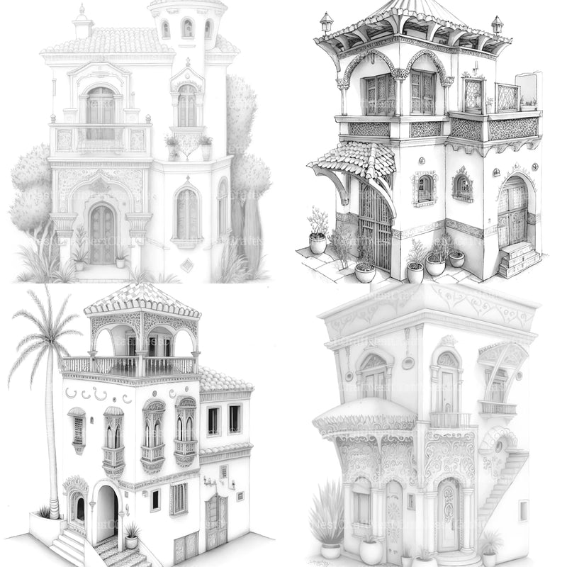 Moroccan Tiny House Coloring Book - CraftNest - Digital Crafting and Art