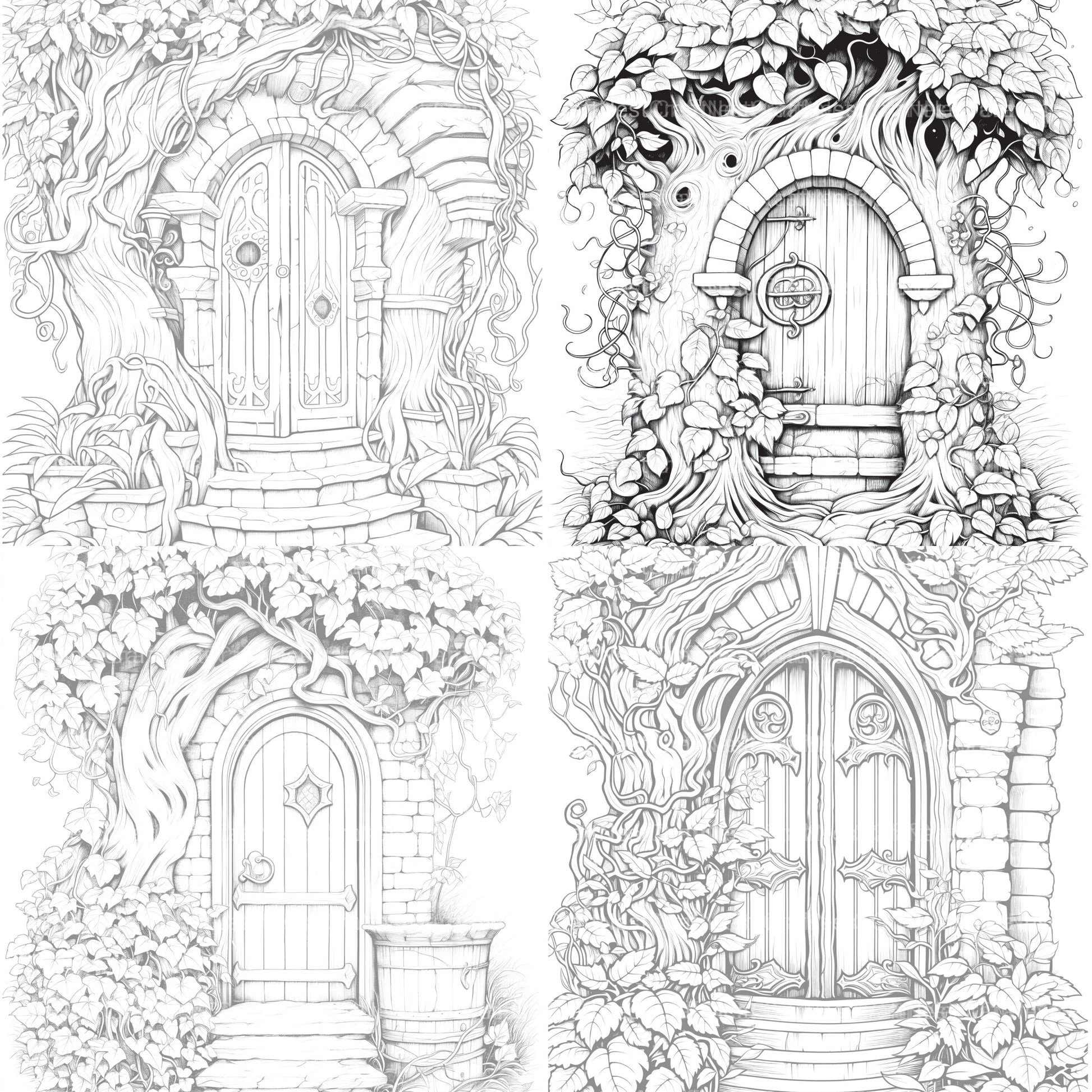 Blooming Door Coloring Book - CraftNest - Digital Crafting and Art