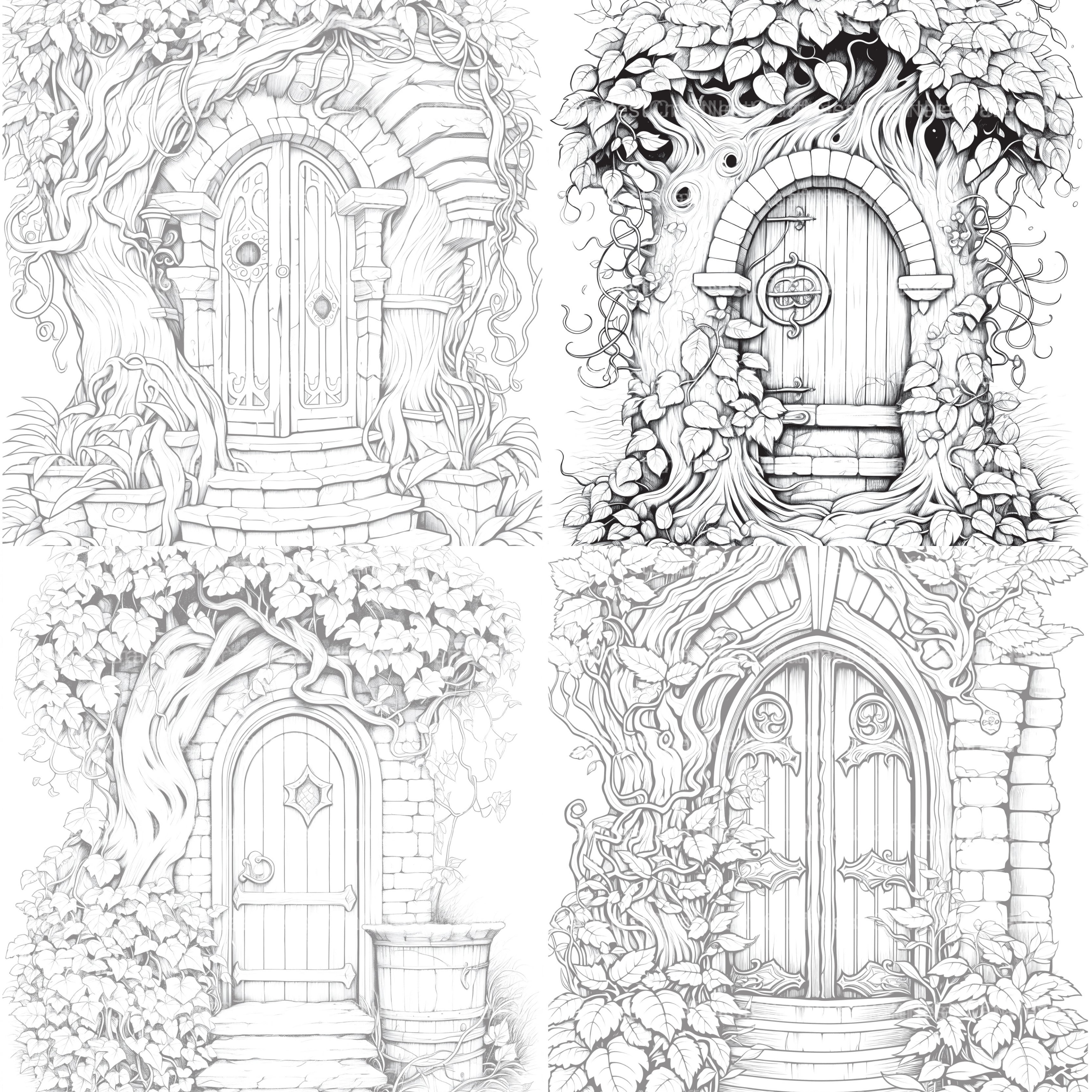 Blooming Door Coloring Book - CraftNest - Digital Crafting and Art