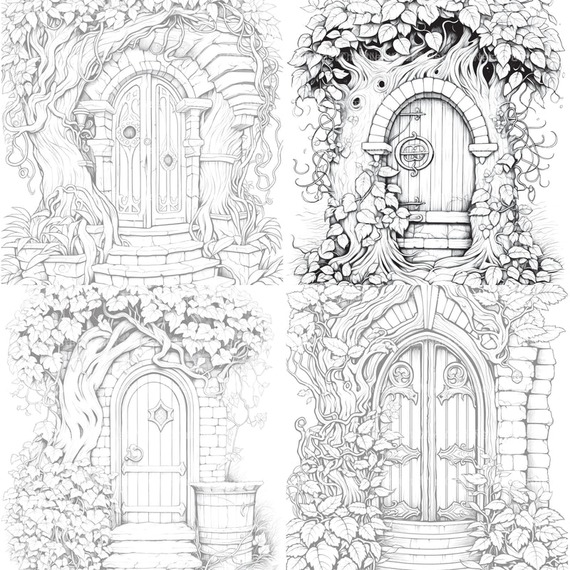 Blooming Door Coloring Book - CraftNest - Digital Crafting and Art