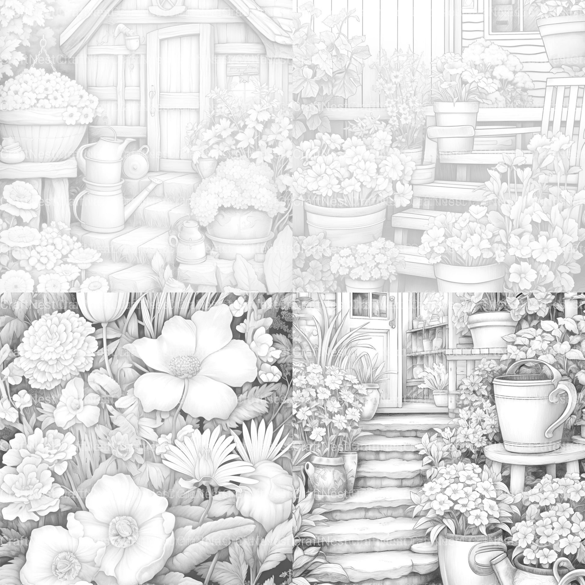Spring Garden Coloring Book - CraftNest - Digital Crafting and Art
