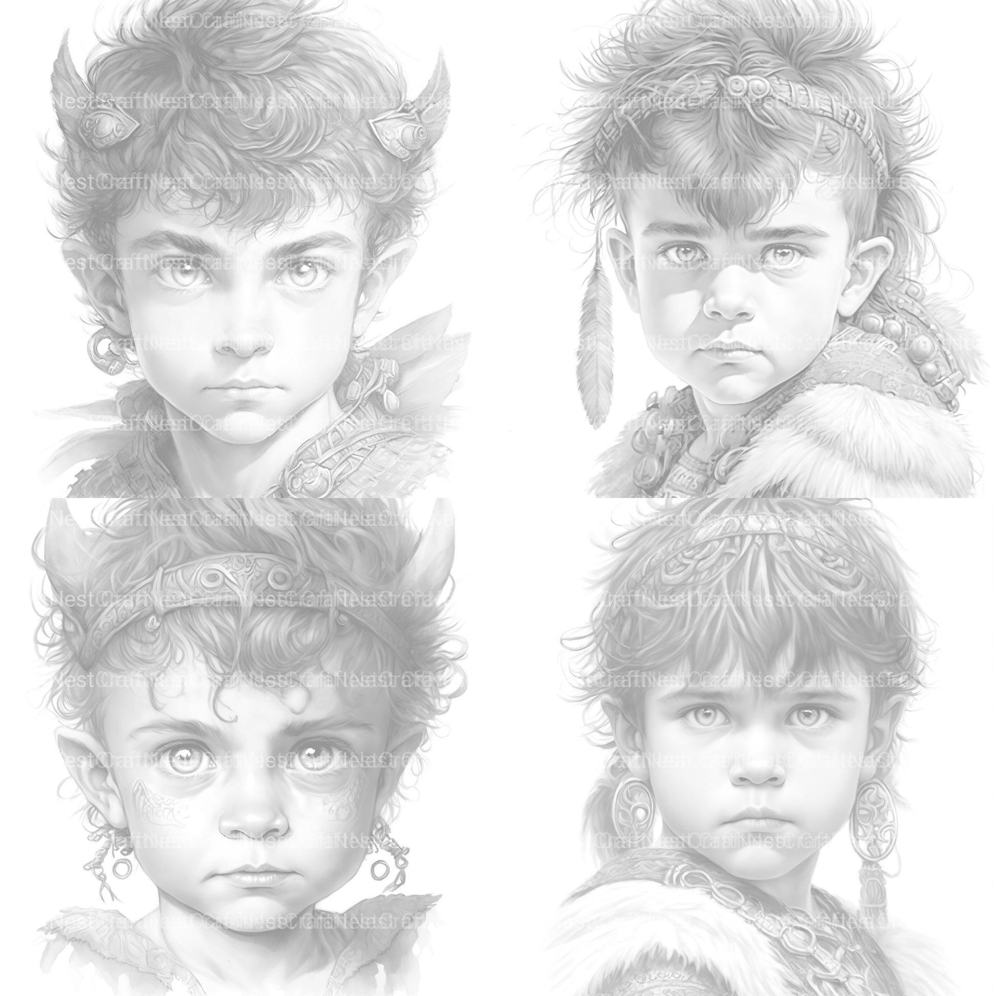 Babarian Girl Coloring Book - CraftNest - Digital Crafting and Art