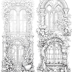 Blooming Window Coloring Book - CraftNest - Digital Crafting and Art
