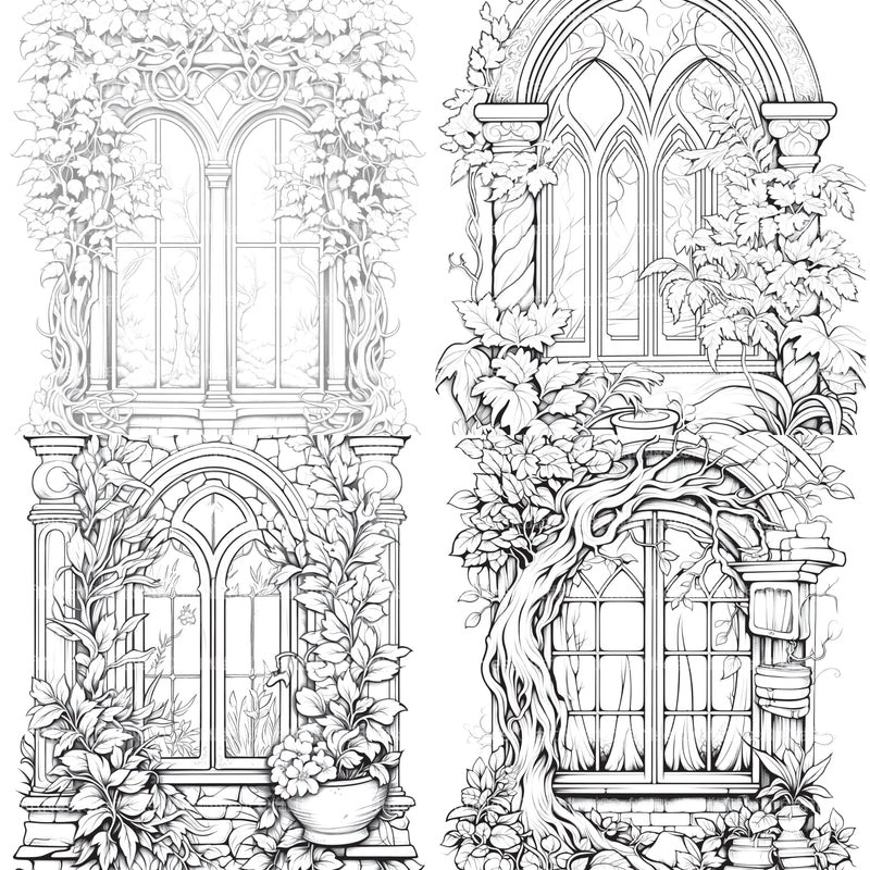 Blooming Window Coloring Book - CraftNest - Digital Crafting and Art