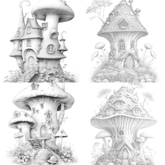 Magical Mushroom House Coloring Book - CraftNest - Digital Crafting and Art