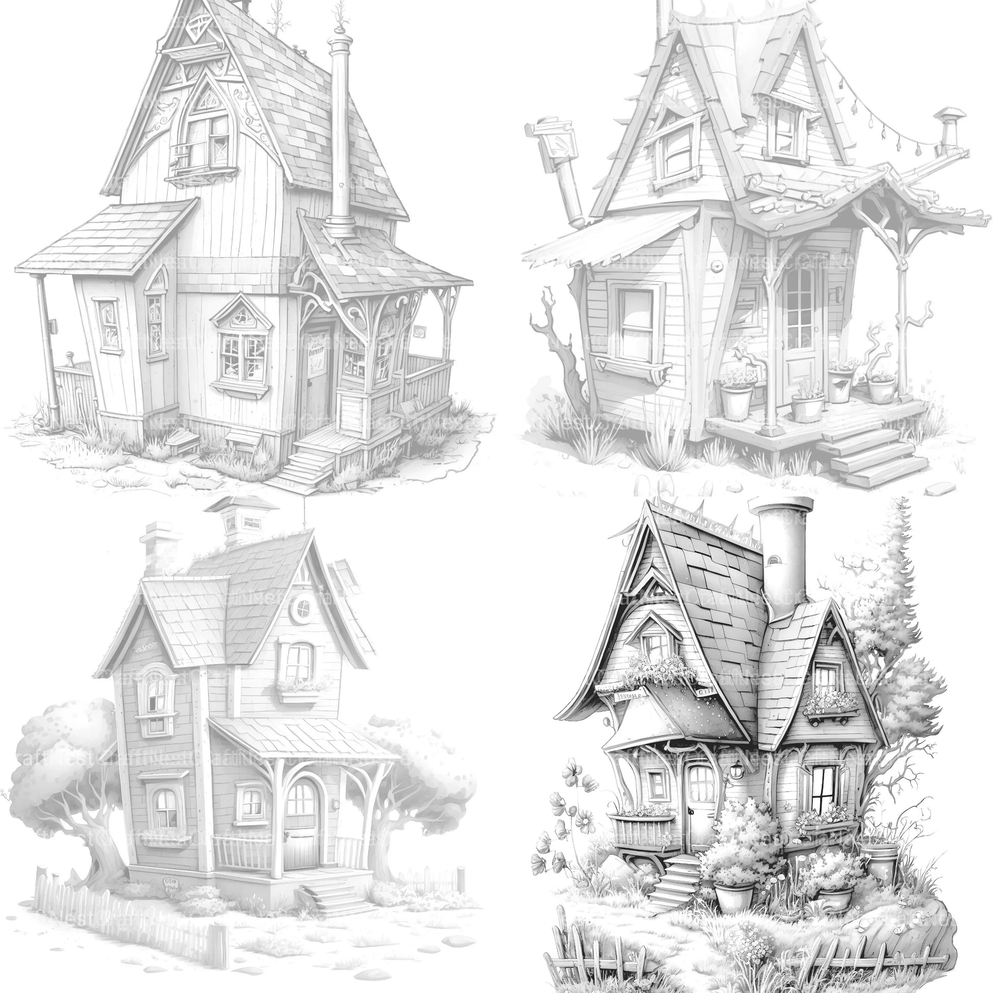 Ranch Tiny House Coloring Book - CraftNest - Digital Crafting and Art