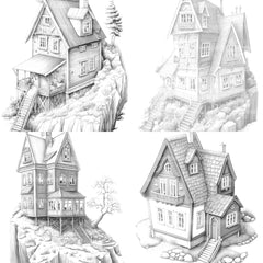 Norwegian Tiny House Coloring Book - CraftNest - Digital Crafting and Art