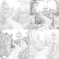 Garden Path Coloring Book - CraftNest - Digital Crafting and Art