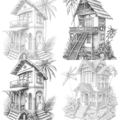 Hawaiian Tiny House Coloring Book - CraftNest - Digital Crafting and Art