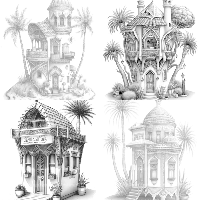 Dubai Tiny House Coloring Book - CraftNest - Digital Crafting and Art
