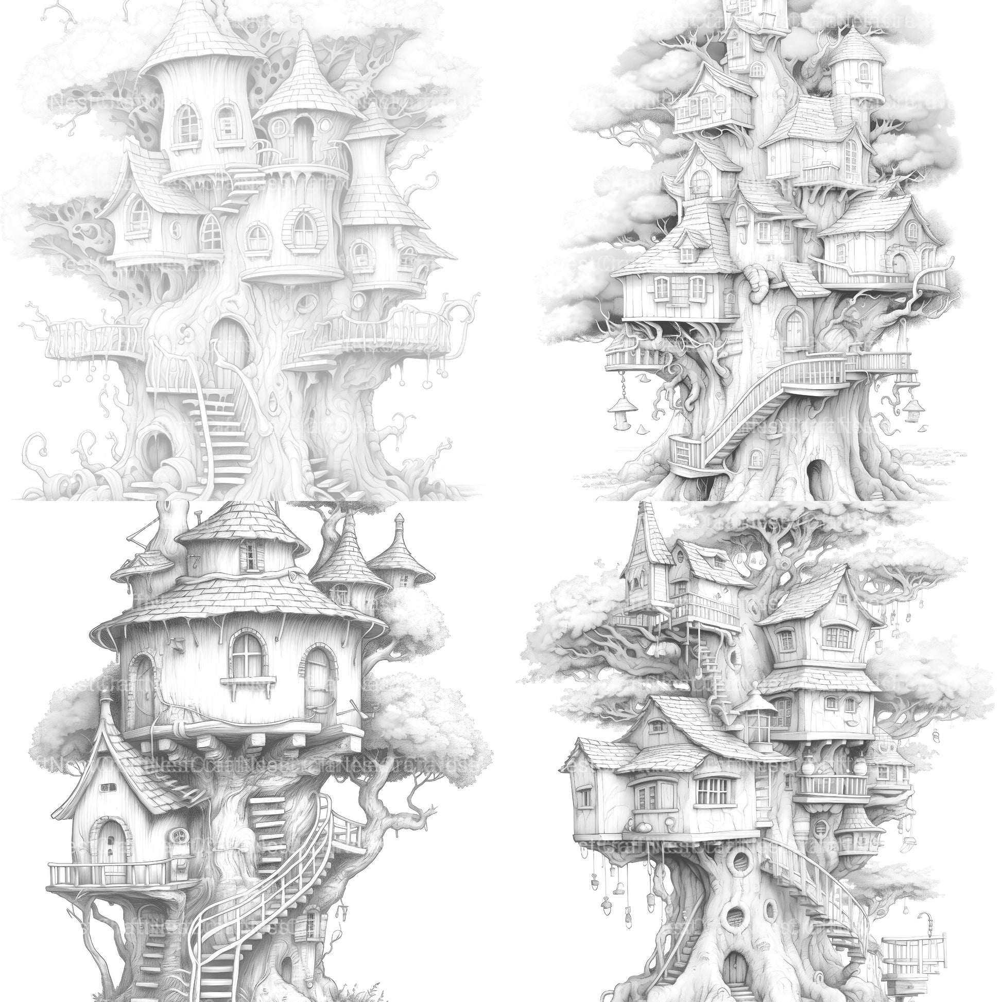 Treehouse Coloring Book 2 - CraftNest - Digital Crafting and Art
