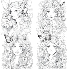 Beautiful Fairies Coloring Book - CraftNest - Digital Crafting and Art