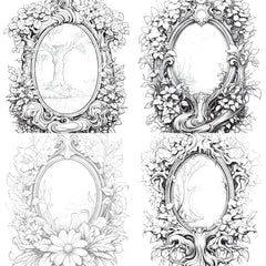 Blooming Mirror Coloring Book - CraftNest - Digital Crafting and Art
