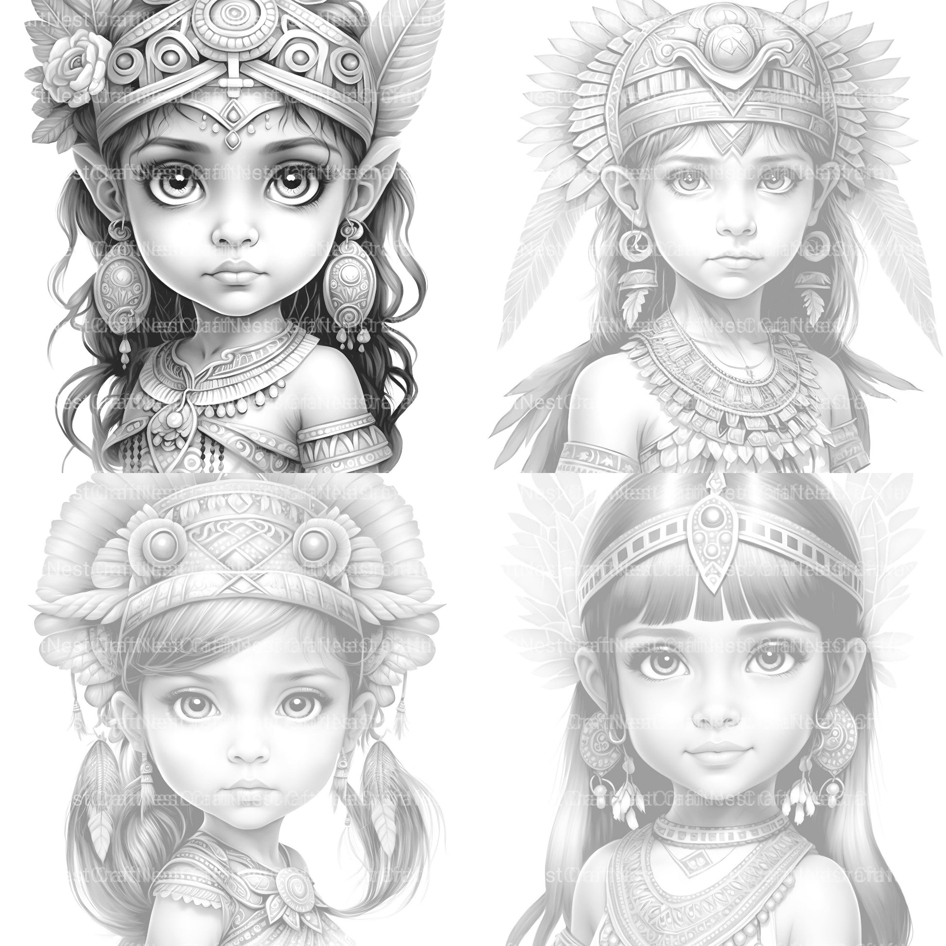 Aztec Boy Coloring Book - CraftNest - Digital Crafting and Art