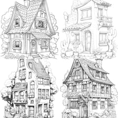 Mixed Tiny House Coloring Book - CraftNest - Digital Crafting and Art